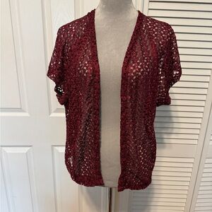 Wine Colored Shrug Lg/XL